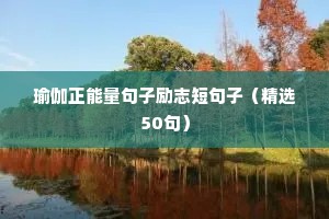 优美句子励志（精选50句）