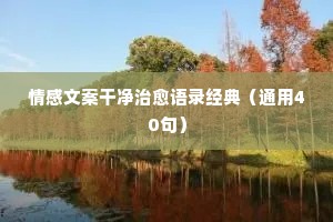 夫妻之间的情感经典语录大全（通用40句）