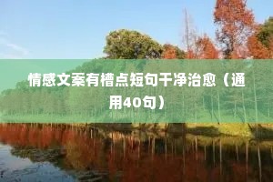 20个励志情感说说句子（精选40句）