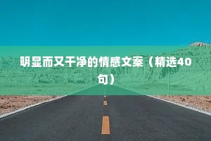 情感应景文案（通用40句）