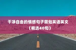 情感语录爱情（精选8篇）