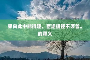 东寻西觅成语的释义